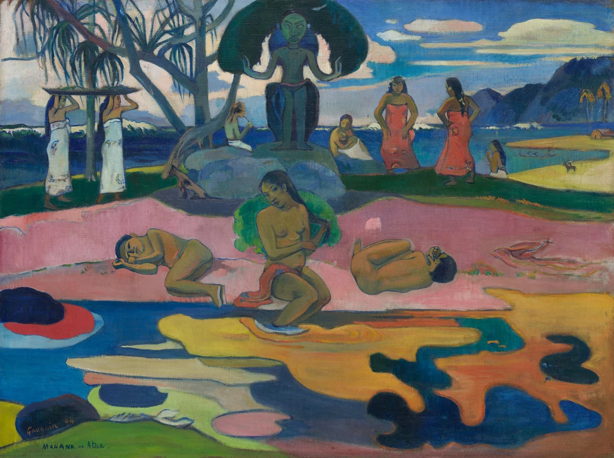 Mahana no atua (Day of the God) by Paul Gauguin, painting, 1894