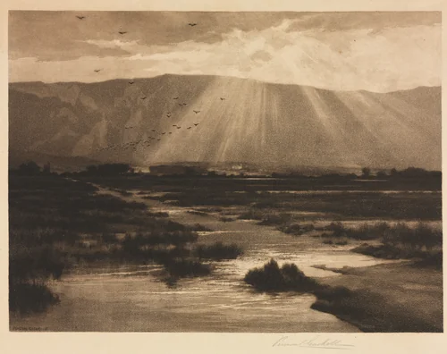 Landscape by George Percival Gaskell, print