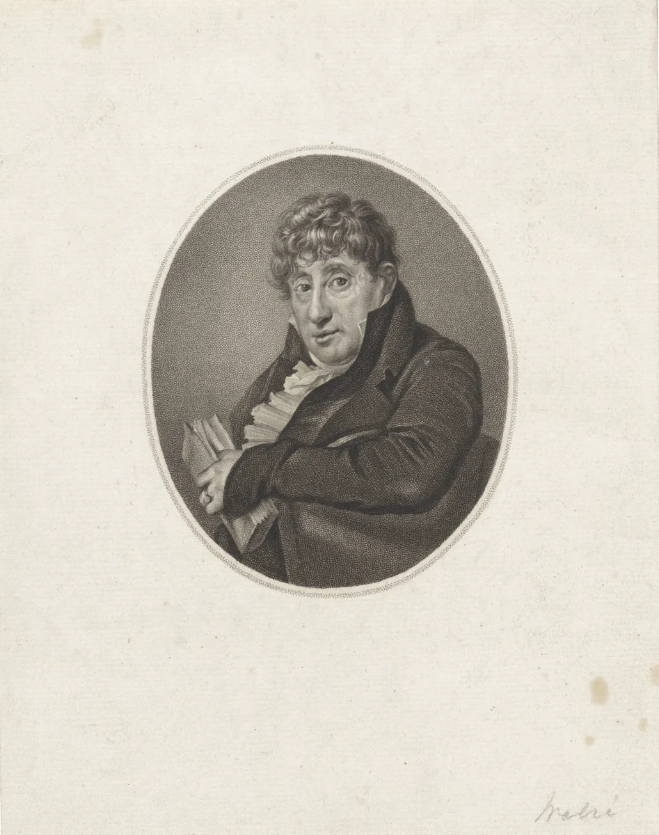 Portret van Jan van Walré by Willem van Senus, print, 1815-1851