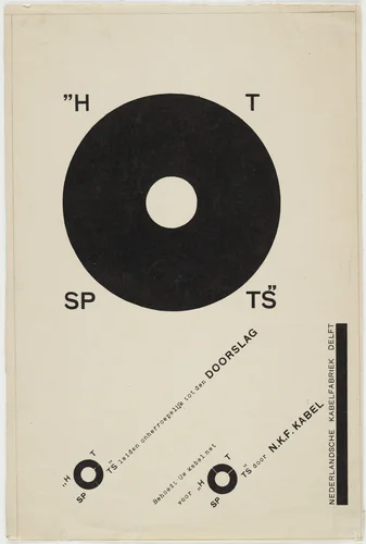 "Hot Spots" leiden onherroepelijk tot den doorslag, Behoedt uw kabel net voor "Hot Spots" Door N.K.F. kabel by Piet Zwart, design, 1926