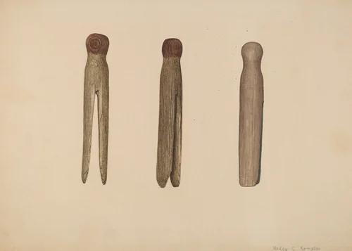 Clothes Pins by Harley Kempter, index of american design, 1939