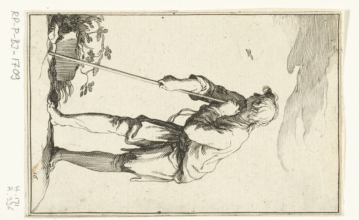 Jonge boer by Frederick Bloemaert, print, 1635-1669