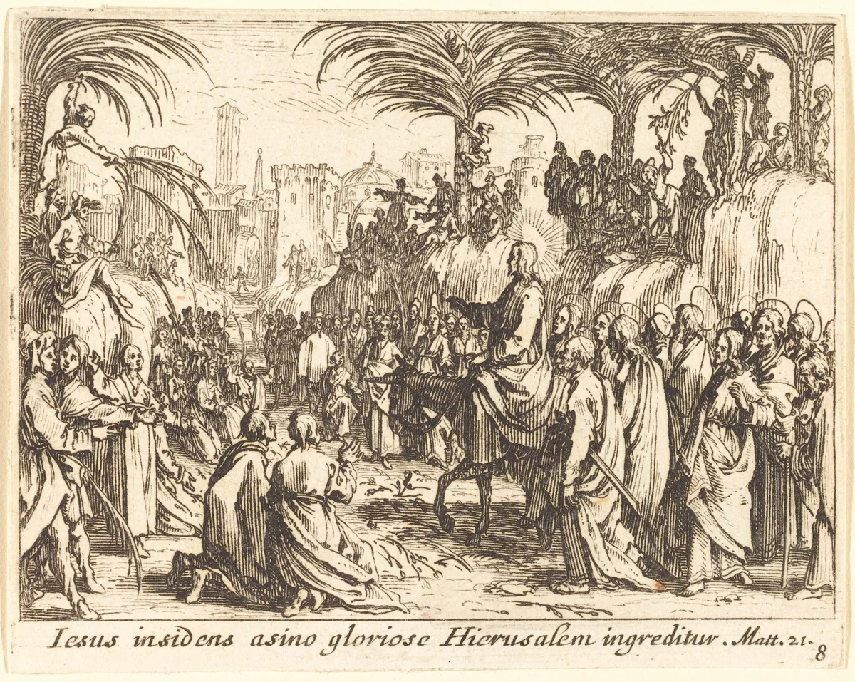 The Entry into Jerusalem by Jacques Callot, print, 1635