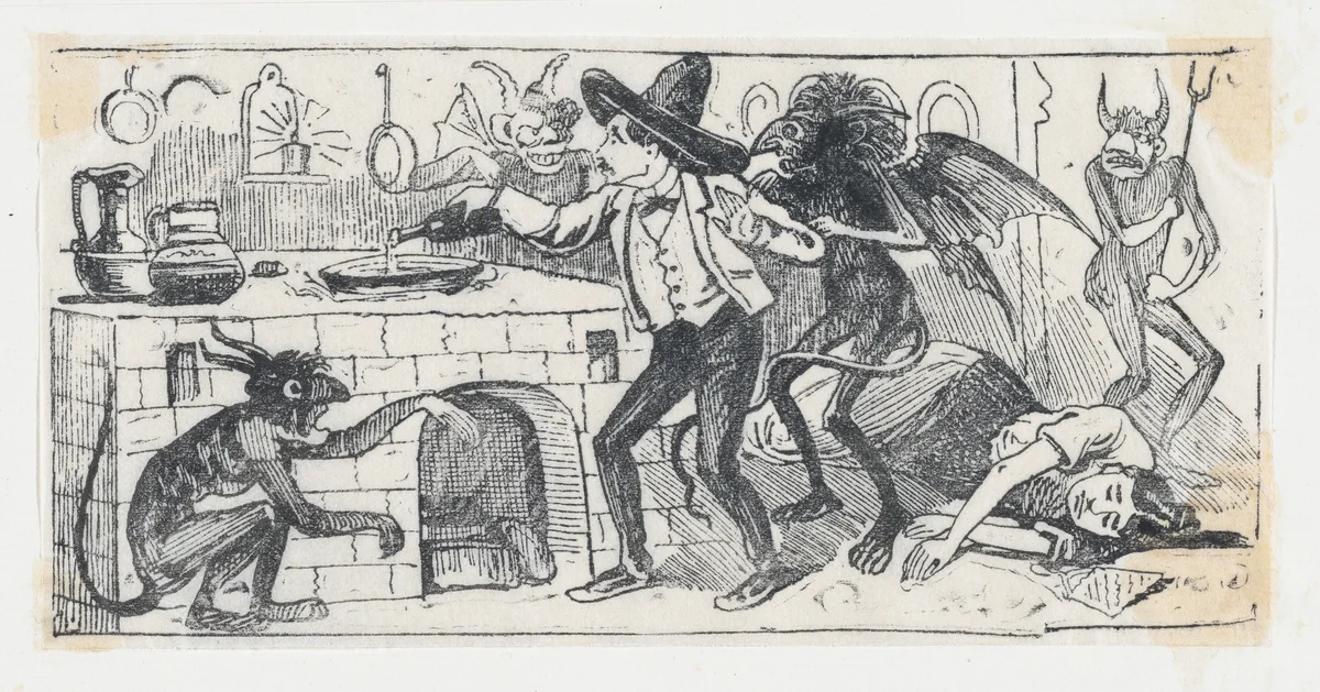 The infamous son who poisoned his parents by José Guadalupe Posada, print, 1906