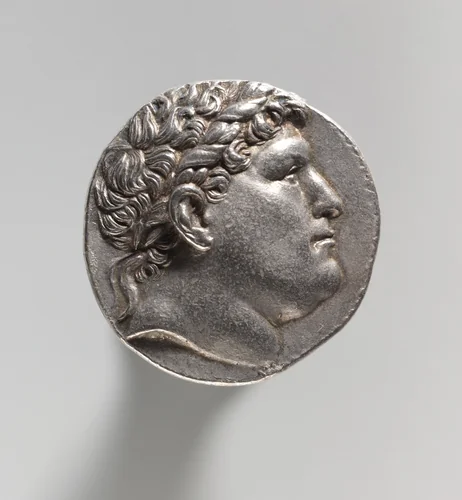 Tetradrachm: Head of Philetauros with Laureate Diadem (obverse) by Unknown, metalwork, -262--241