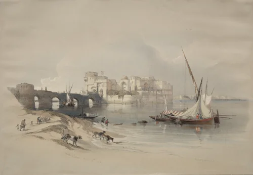 Citadel of Sidon by David Roberts, print, 1839