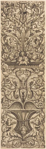 Ascending Ornament by Lambert Hopfer; David Funck, print, 1520-1550