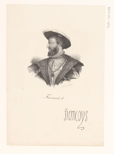 Portret van Frans I van Frankrijk by anonymous, print, 1818-1842