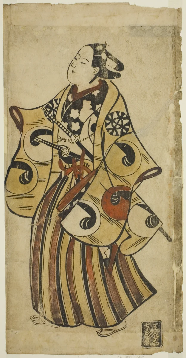 The Actor Nakamura Denkuro I by Torii Kiyonobu I (鳥居 清信), print, 1705-1715