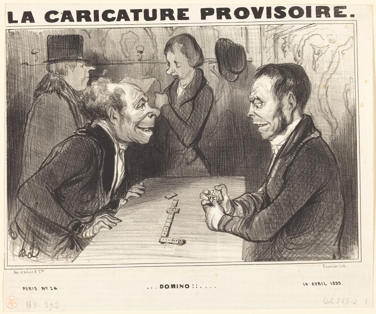 Domino!! by Honoré Daumier, print, 1839