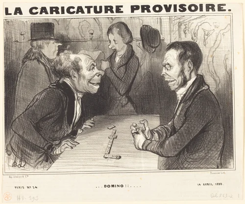 Domino!! by Honoré Daumier, print, 1839