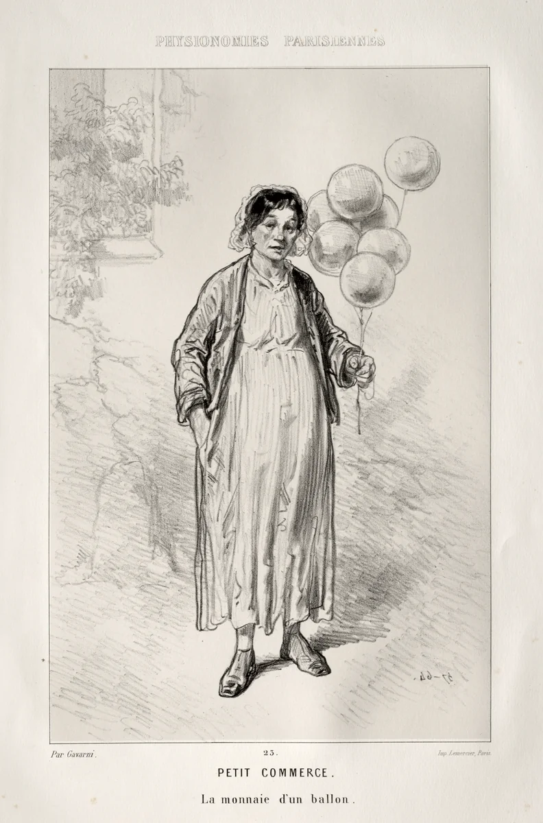 Petit Commerce by Paul Gavarni, print, 1852-1862