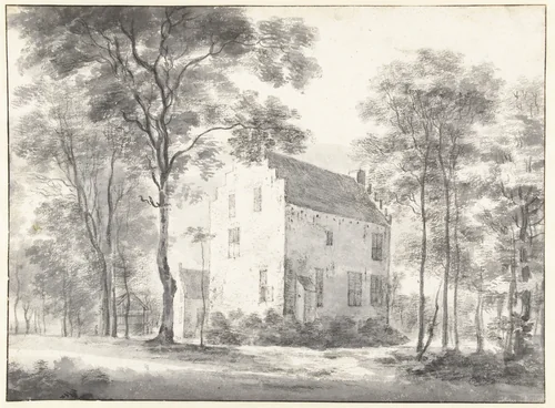 View of Kasteel Waijestein, Seen from the East by Roelant Roghman, drawing, 1646-1647