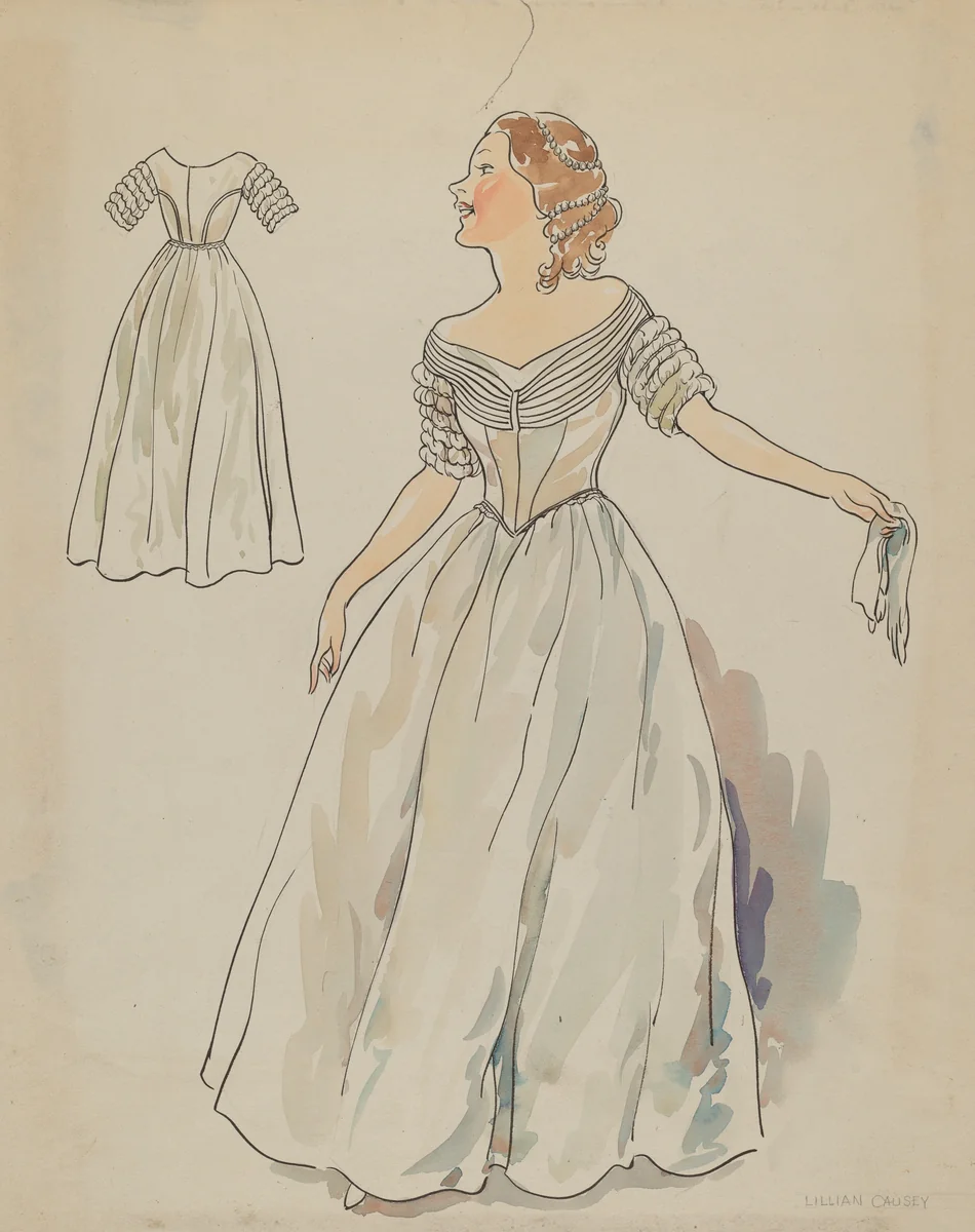 Dress by Lillian Causey, index of american design, 1936