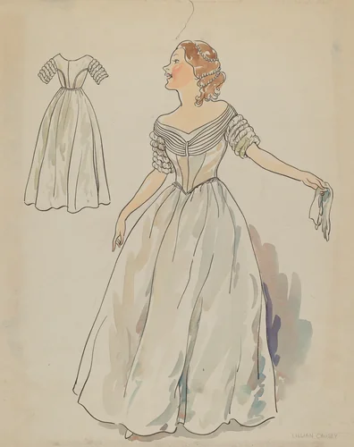 Dress by Lillian Causey, index of american design, 1936