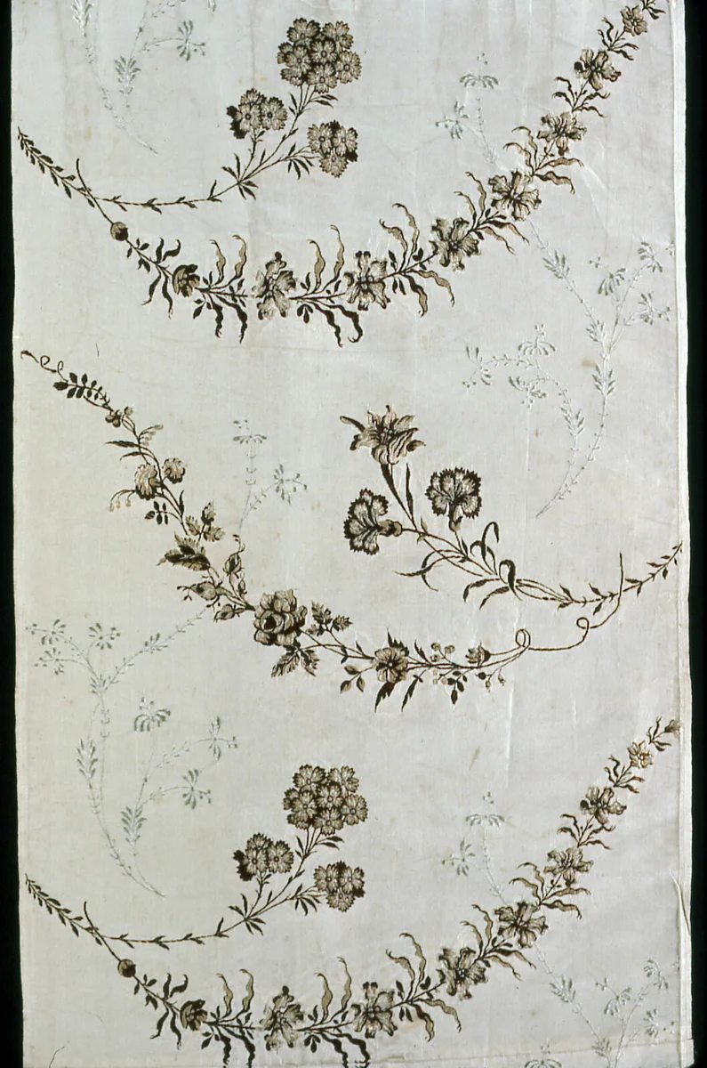 Panel by England, Spitalfields, textile, 1744-1745