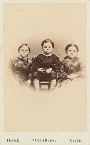 Frank. Frederick. Alice. by Wenderoth, Taylor & Brown, photograph, 1865