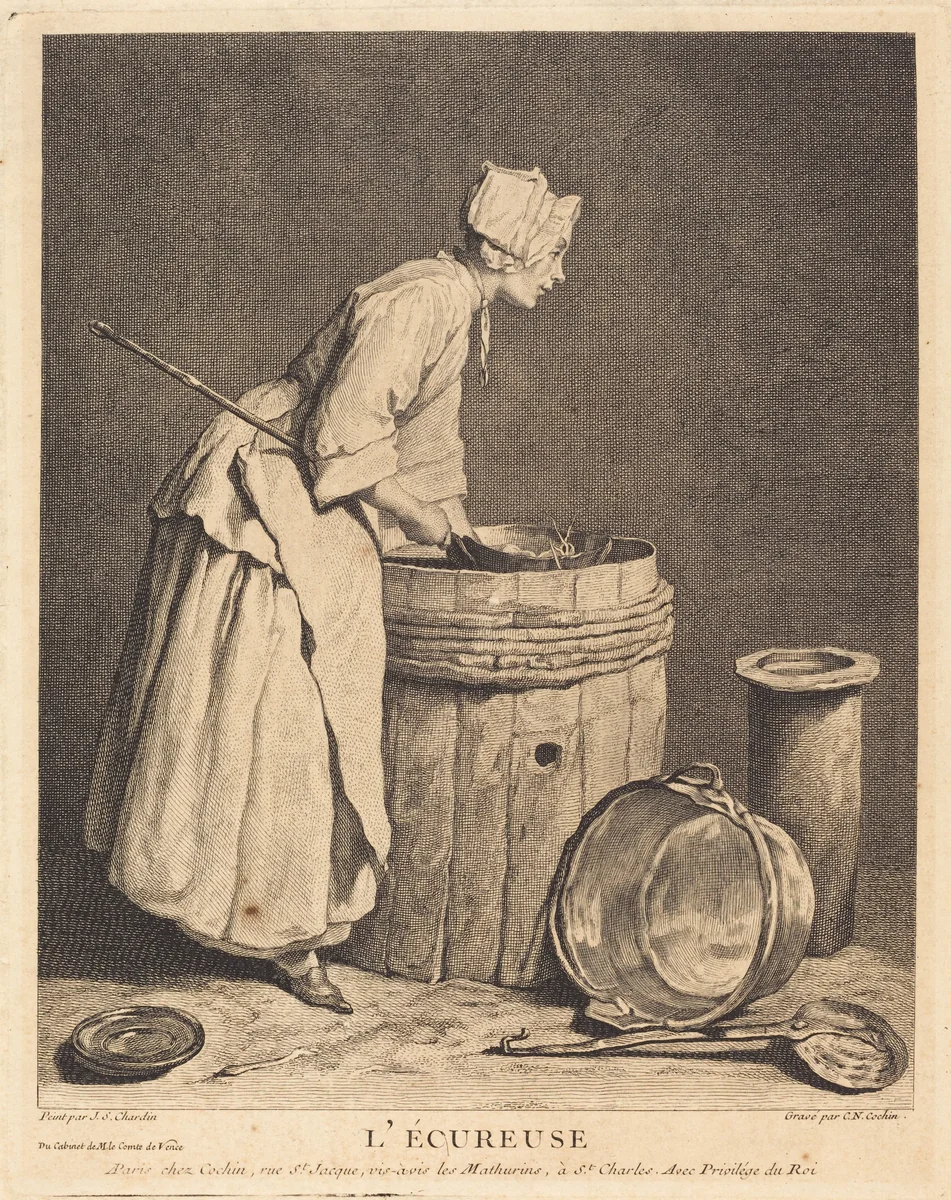 L'Ecureuse by Charles-Nicolas Cochin I
Jean Siméon Chardin, print, 1740
