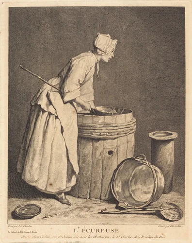 L'Ecureuse by Charles-Nicolas Cochin I
Jean Siméon Chardin, print, 1740