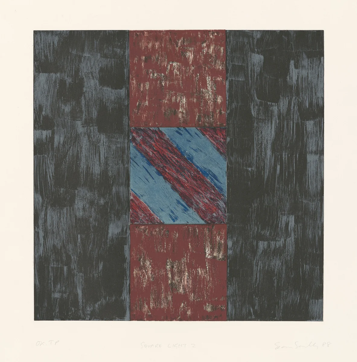 Square Light II by Sean Scully, print, 1988