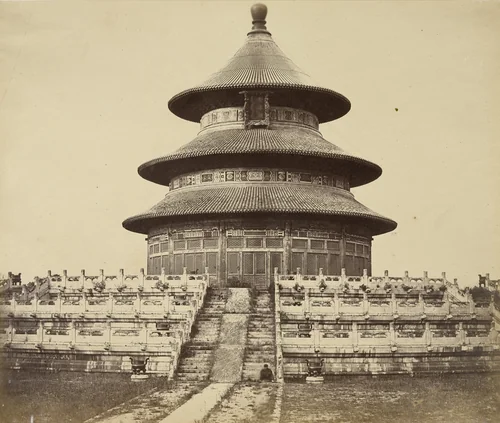 Sacred Temple of Heaven Where the Emperor Sacrifices Once a Year in the Chinese City, Pekin by Felice Beato, photograph, 1860