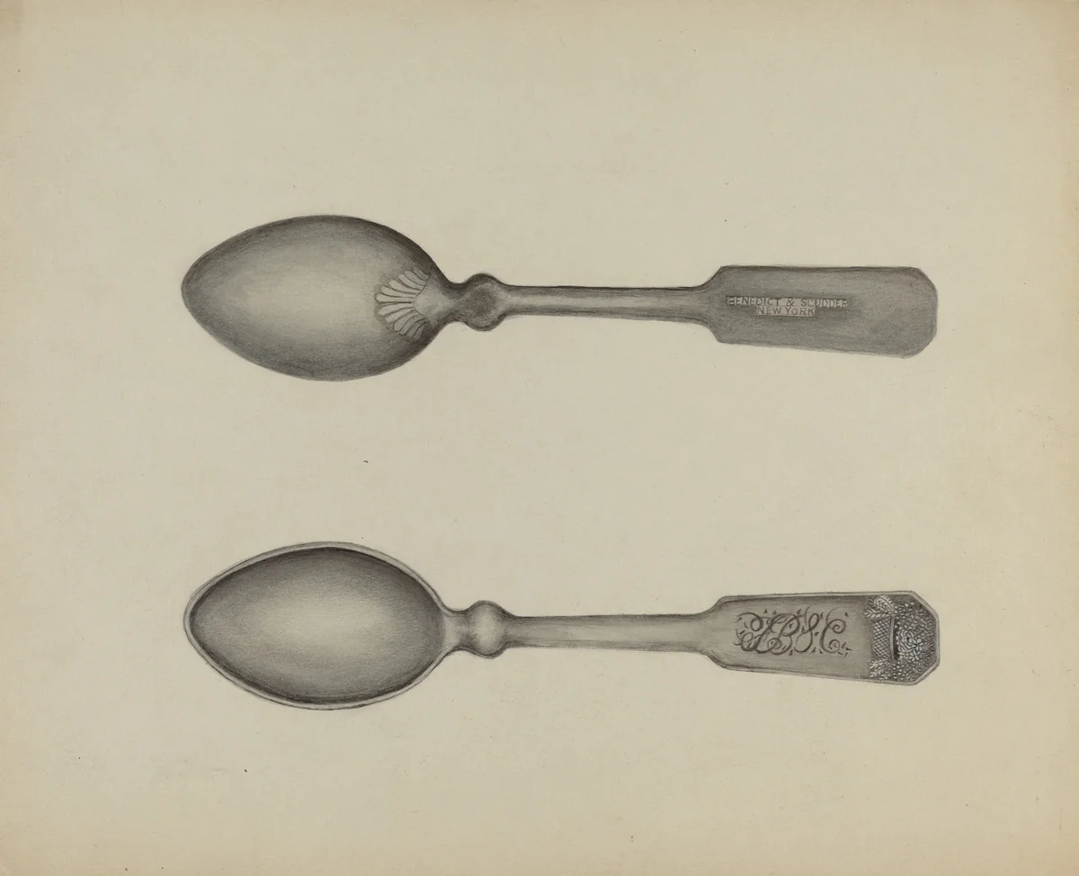 Silver Spoon by Florence Stevenson, index of american design, 1935-1942