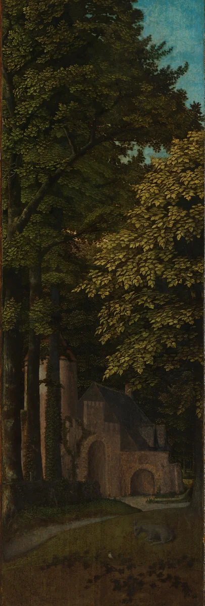 View in a Forest, Outer Left Wing of a Triptych by Gerard David, painting, 1505-1515