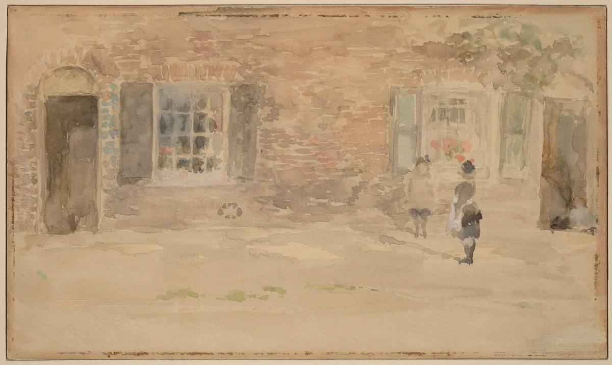 Village Shop, Chelsea by James McNeill Whistler, drawing, 1883-1884