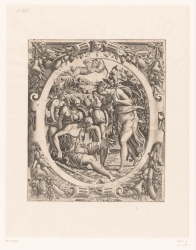 Dood van Adonis by Unknown, print, 1543-1545