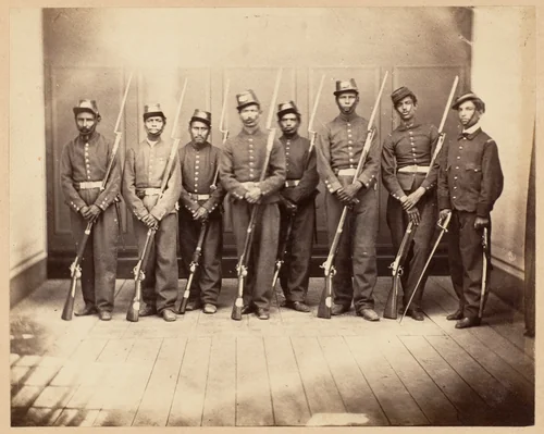 [Emperor Maximilian's Firing Squad] by François Aubert, photograph, 1867