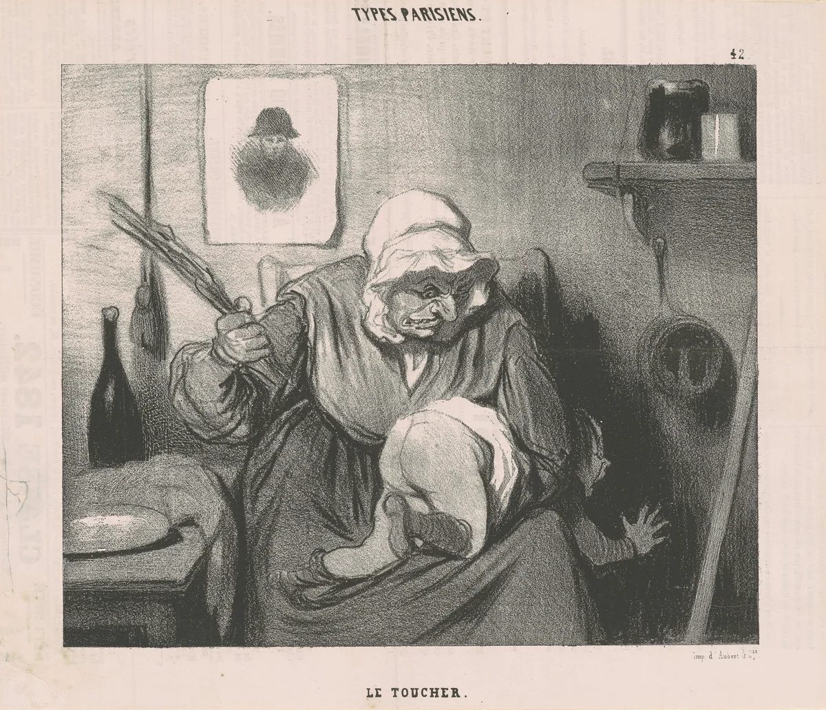 Le Toucher by Honoré Daumier, print, 1839
