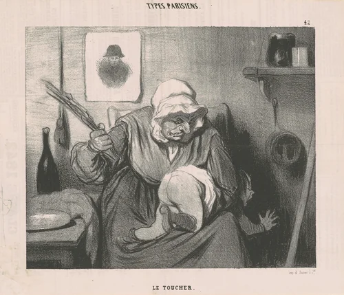 Le Toucher by Honoré Daumier, print, 1839