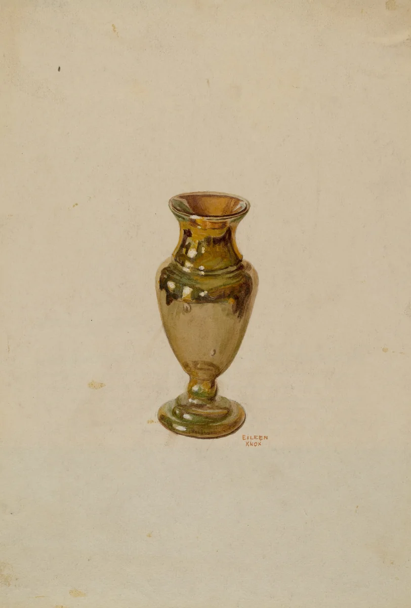 Vase by Eileen Knox, index of american design, 1938