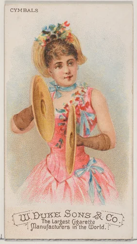 Cymbals, from the Musical Instruments series (N82) for Duke brand cigarettes by W. Duke, Sons & Co., print, 1888