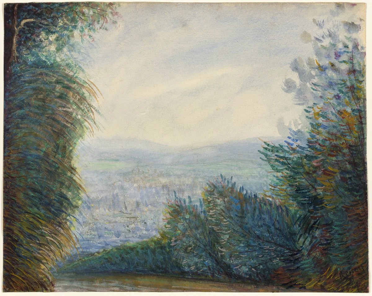 The Auvers Valley on the Oise River by Pierre Auguste Renoir
Hyacinthe Eugène Meunier, print, 1884-1906