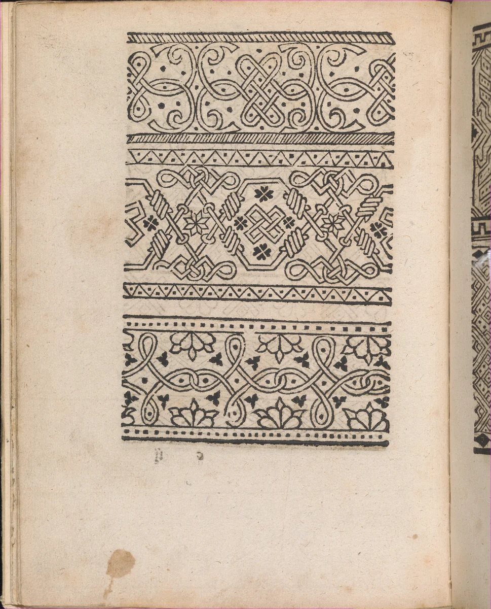 Modelbuch aller Art Nehens vn Stickens (Page 10v) by Christian Egenolff, book, 1535