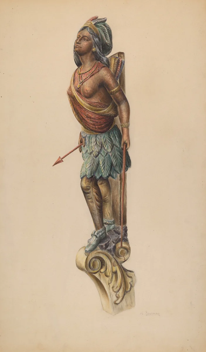 Ship's Figurehead by Charles Bowman, index of american design, 1938