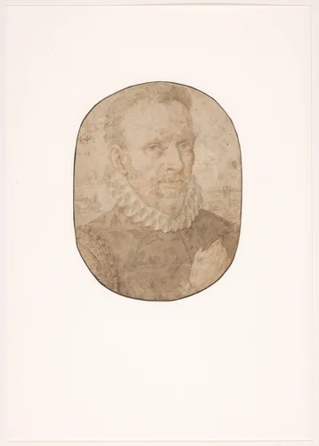Portret van een man by Hendrick van Cleve, drawing, 1582