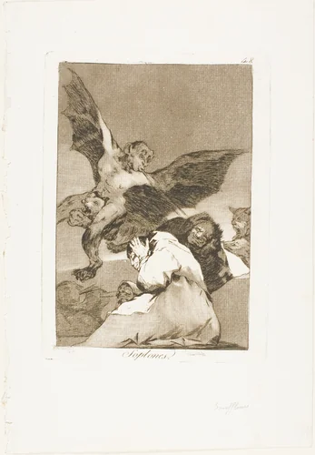 Tale-Bearers - Blasts of Wind, plate 48 from Los Caprichos by Francisco José de Goya, print, 1797-1799