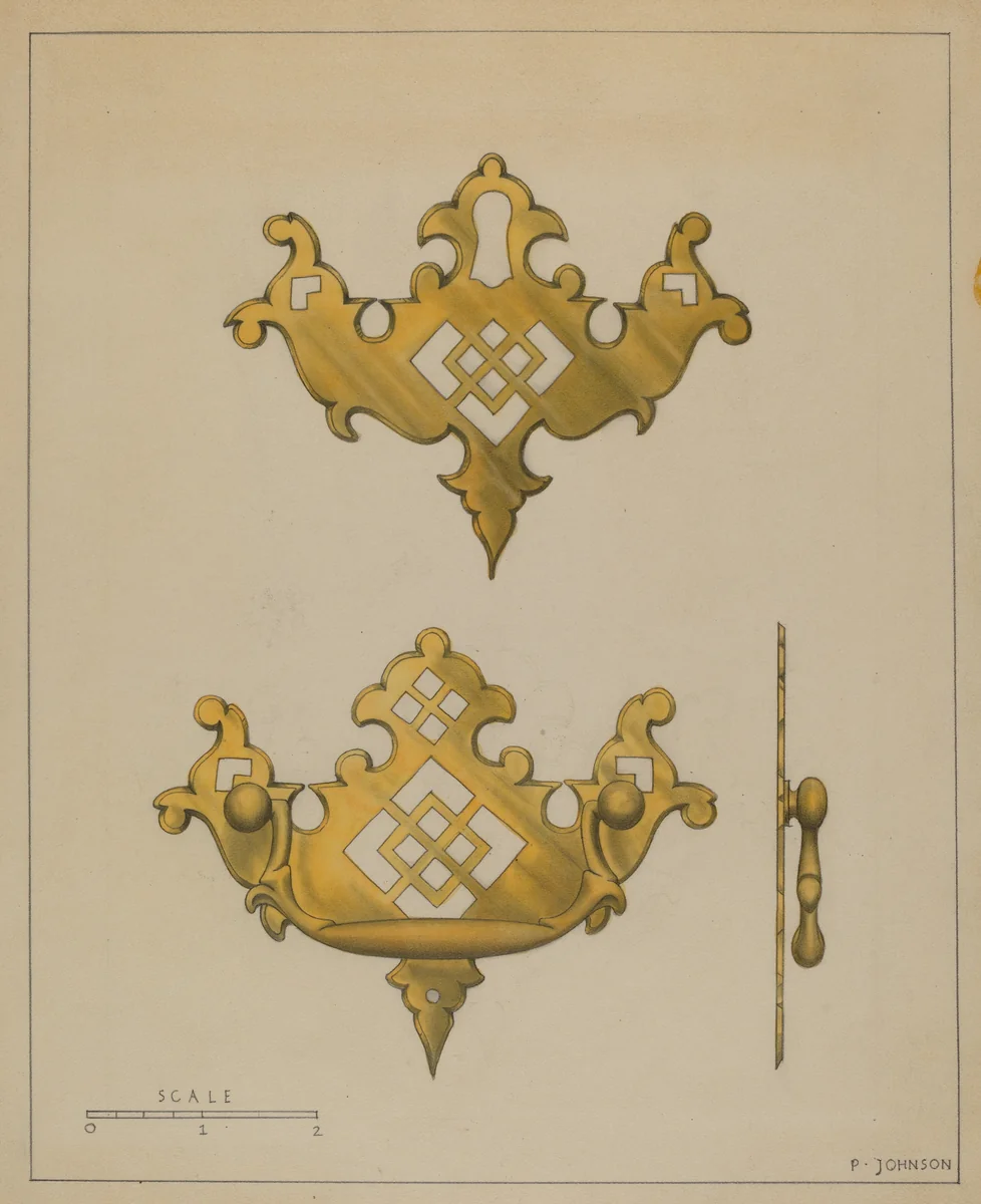 Drawer Pull by Philip Johnson, index of american design, 1936