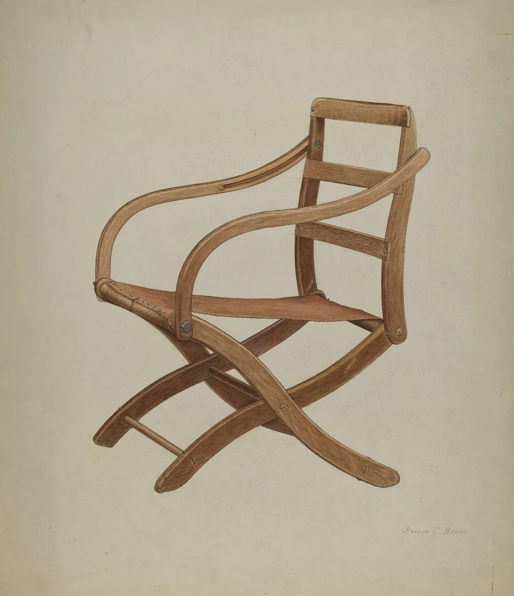 Camp Chair by George C. Brown, index of american design, 1940