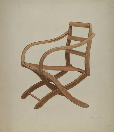 Camp Chair by George C. Brown, index of american design, 1940