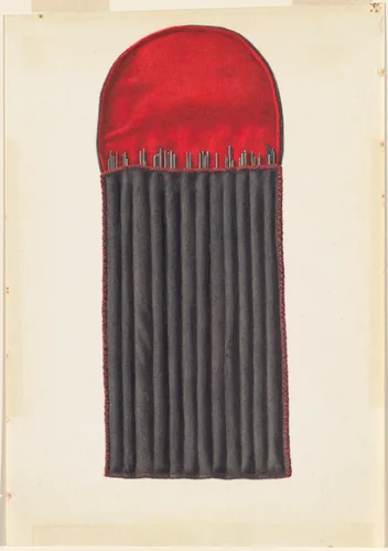 Shaker Case for Knitting Needles by Elizabeth Moutal, index of american design, 1935-1942