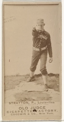 Chilton Scott Stratton, Pitcher, Louisville Colonels, from the Old Judge series (N172) for Old Judge Cigarettes by Goodwin & Company, photograph, 1888