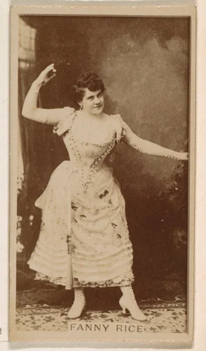 Fanny Rice, from the Actresses series (N245) issued by Kinney Brothers to promote Sweet Caporal Cigarettes by Kinney Brothers Tobacco Company, photograph, 1890