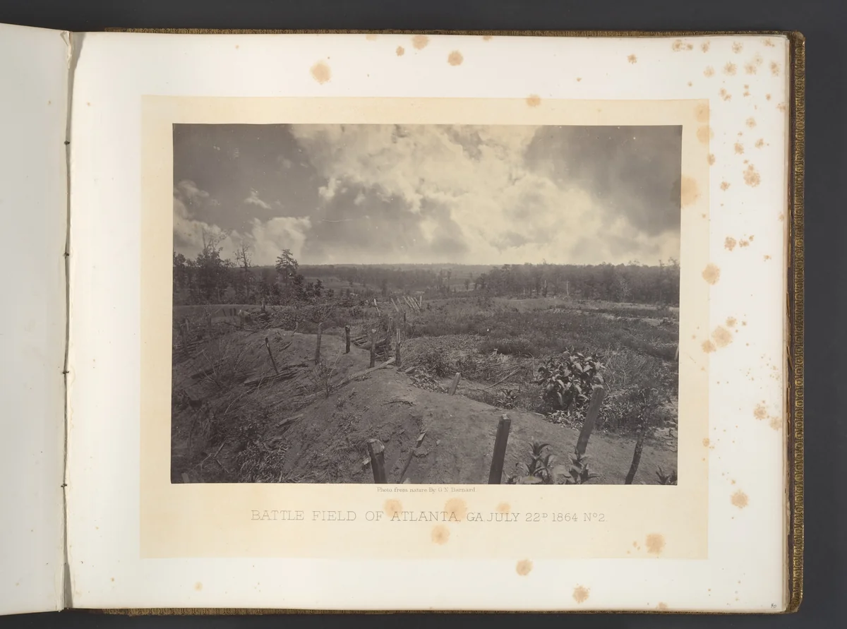 Battle Field of Atlanta, Georgia, July 22nd 1864 No. 2 by George N. Barnard, photograph, 1860-1869