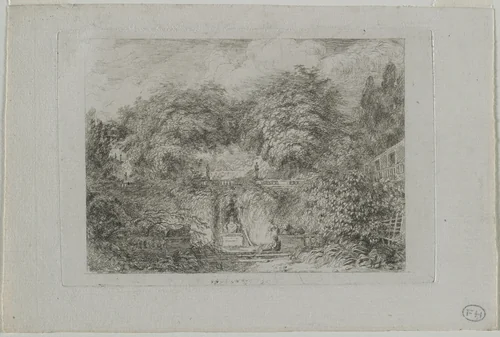 The Little Park by Jean Honoré Fragonard, print, 1758-1768