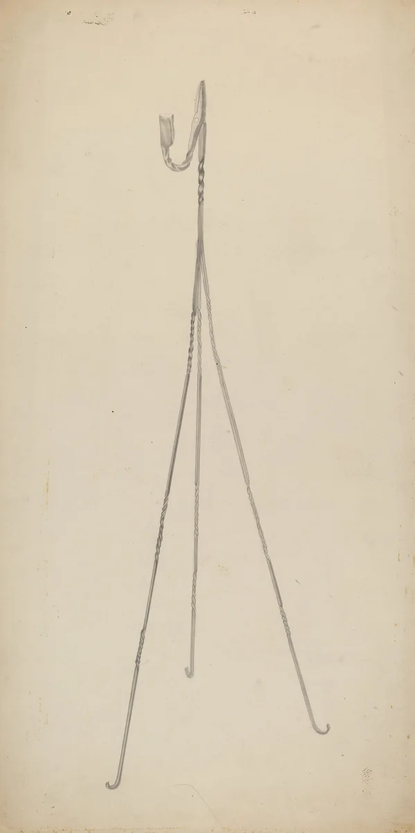 Candle Holder by Benjamin Resnick, index of american design, 1939