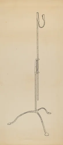 Rush and Candle Stand by Irene Lawson, index of american design, 1939