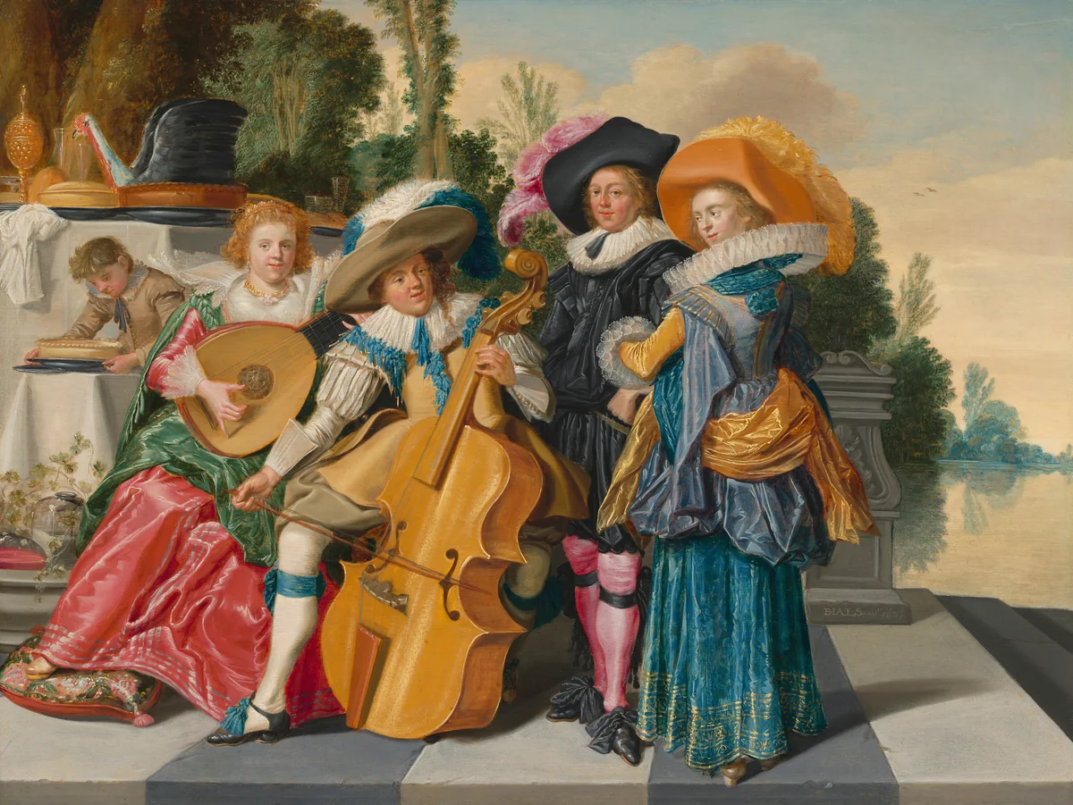 Merry Company on a Terrace by Dirck Hals, painting, 1625